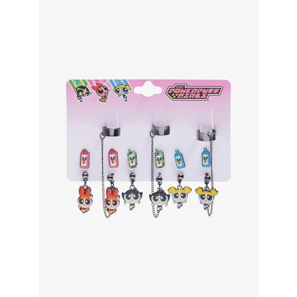 The Powerpuff Girls Phone Cuff Earring Set - Picture 1 of 2